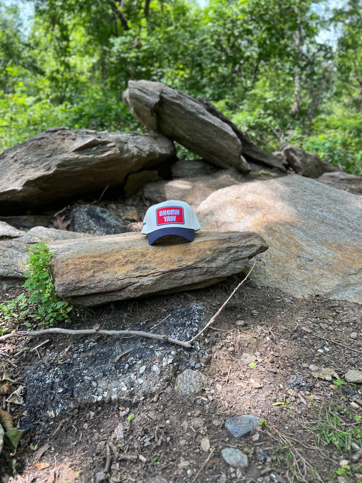 Transparent Viewz Snapback, Inversion of "WRONG WAY" Sign